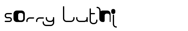 Sorry Luthi font