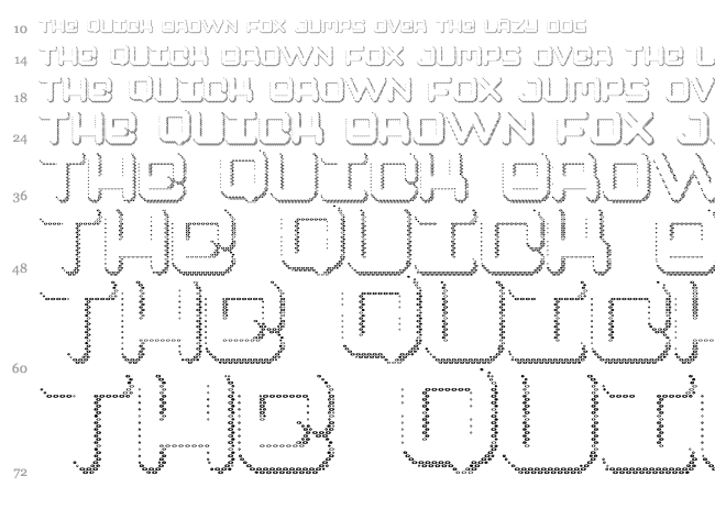 Spectro font waterfall