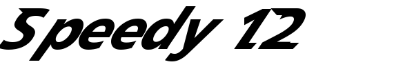 Speedy 12 font