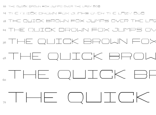 Sprawl font waterfall