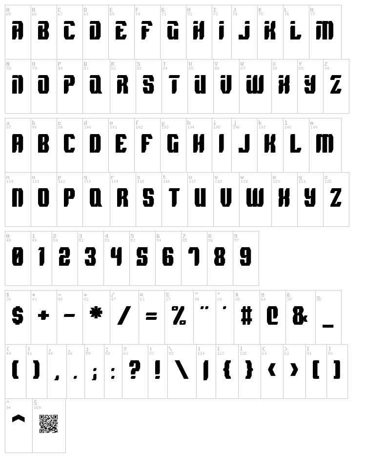 Spyh font map