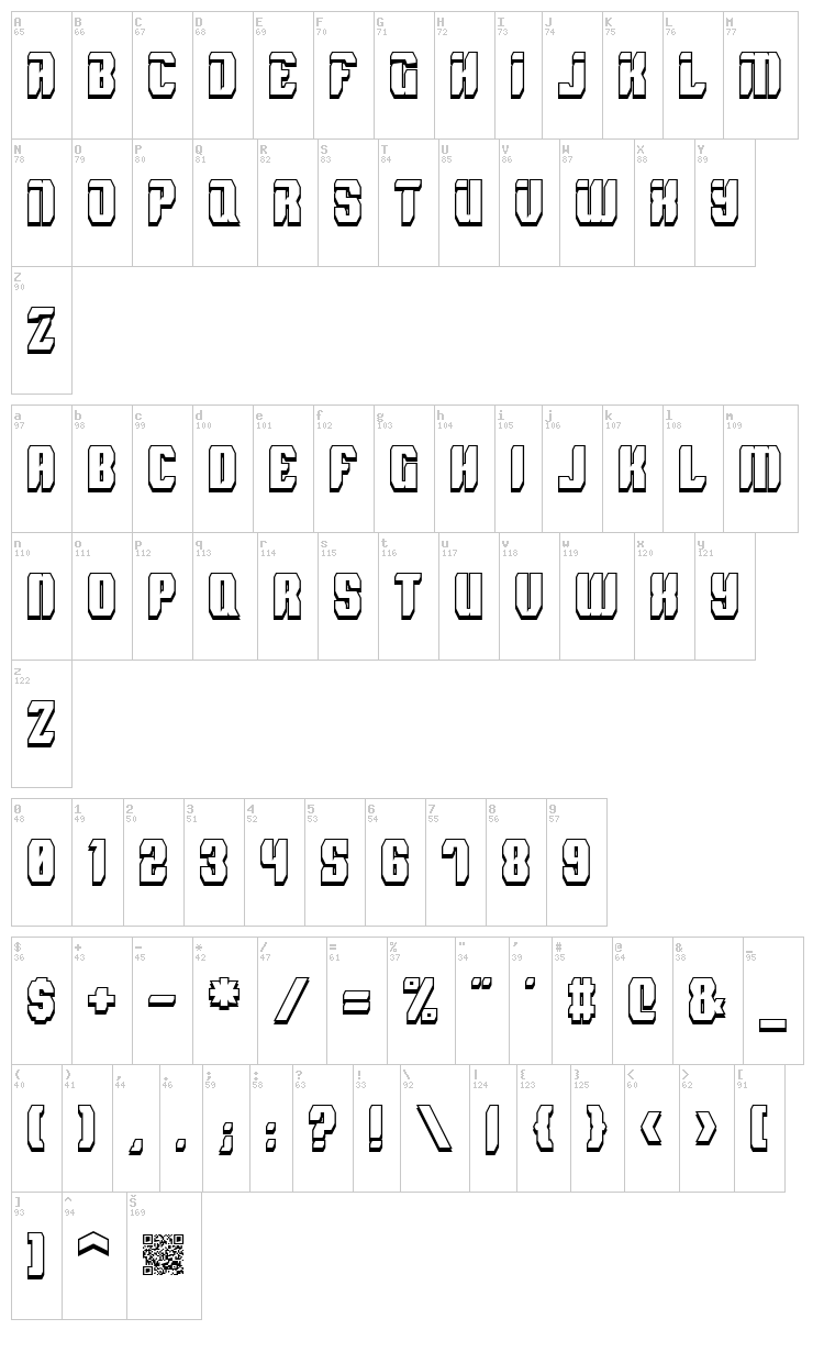 Spyh font map