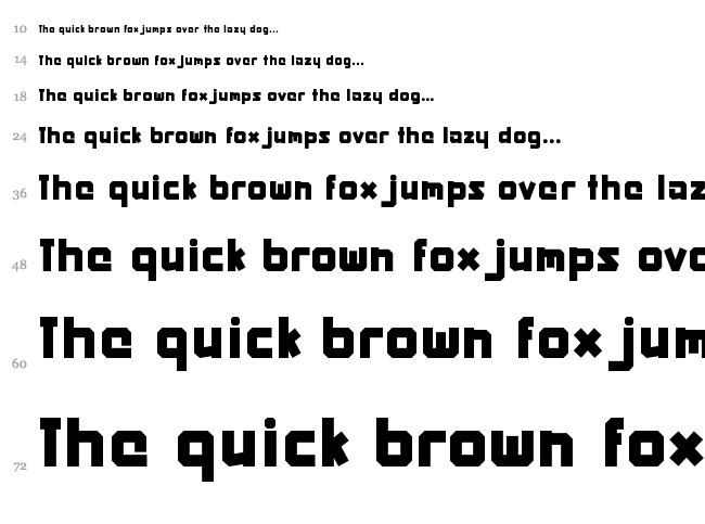 Squanch font waterfall