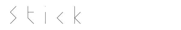 Stick font