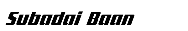 Subadai Baan font