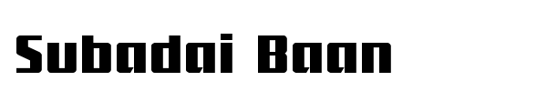Subadai Baan font preview