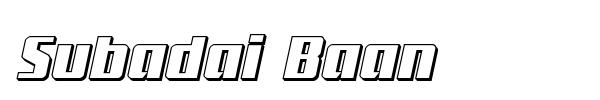 Subadai Baan font preview