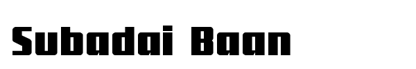 Subadai Baan font preview
