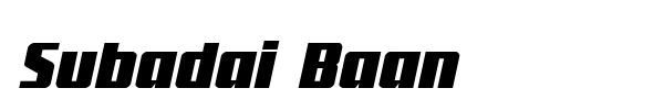 Subadai Baan font preview