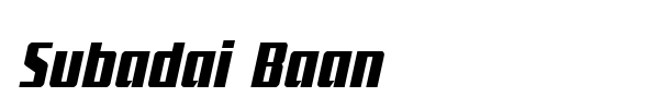 Subadai Baan font preview