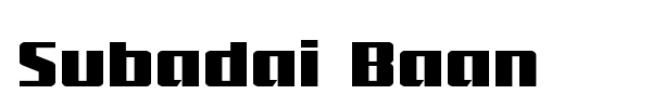 Subadai Baan font preview