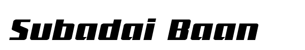 Subadai Baan font preview