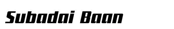 Subadai Baan font preview