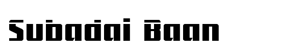 Subadai Baan font preview