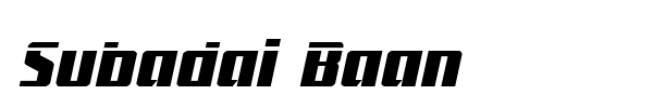 Subadai Baan font preview