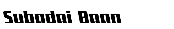 Subadai Baan font preview
