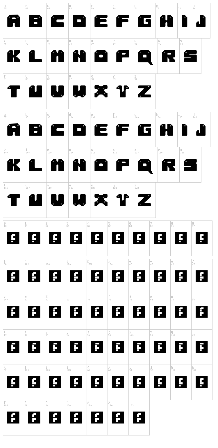 Sung font map
