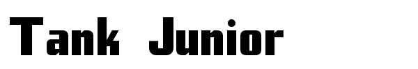 Tank Junior font