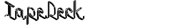 Tape Deck font