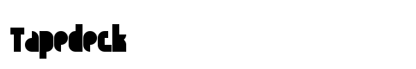 Tapedeck font
