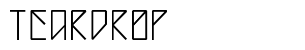 Teardrop font