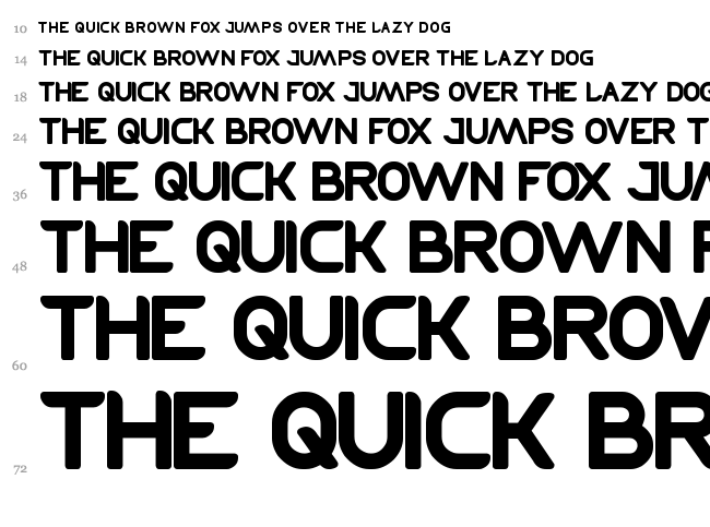 Technique font waterfall