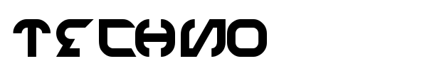 Techno font