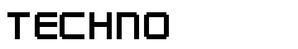 Techno font