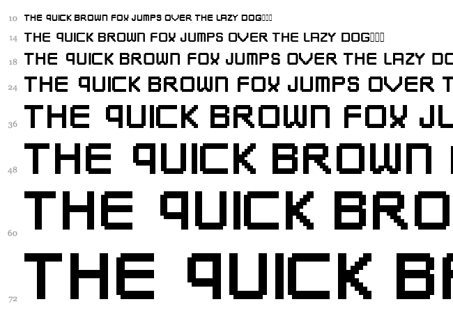 Techno font waterfall
