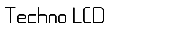 Techno LCD font