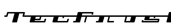 Technostroked font