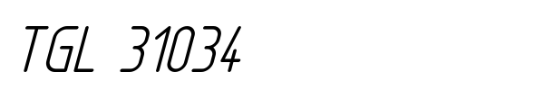 TGL 31034 font