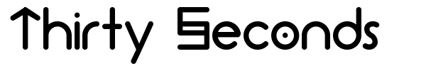 Thirty Seconds font