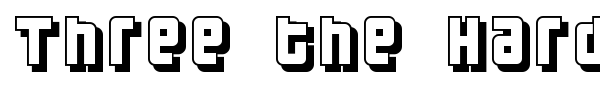 Three the Hard Way font