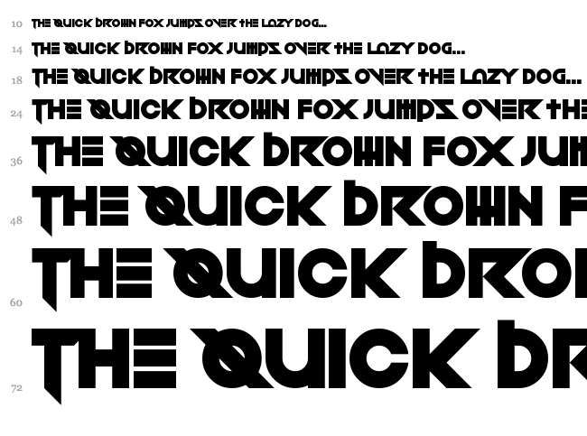 Toxico font waterfall