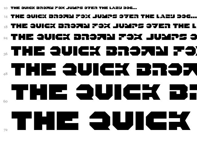 Trigger Man font waterfall