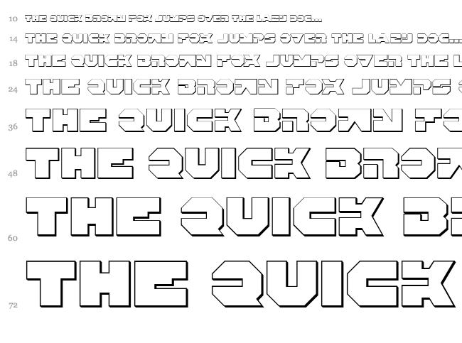 Trigger Man font waterfall