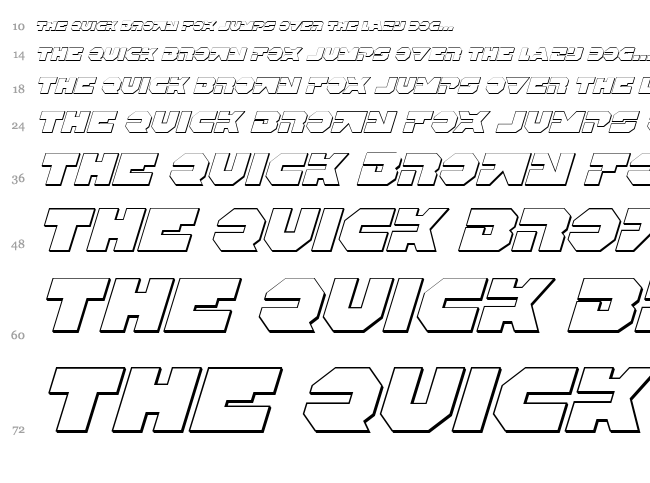 Trigger Man font waterfall