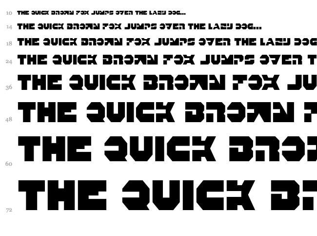 Trigger Man font waterfall