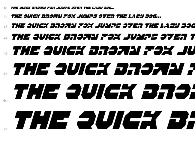 Trigger Man font waterfall