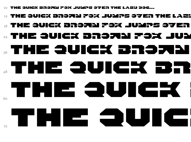 Trigger Man font waterfall