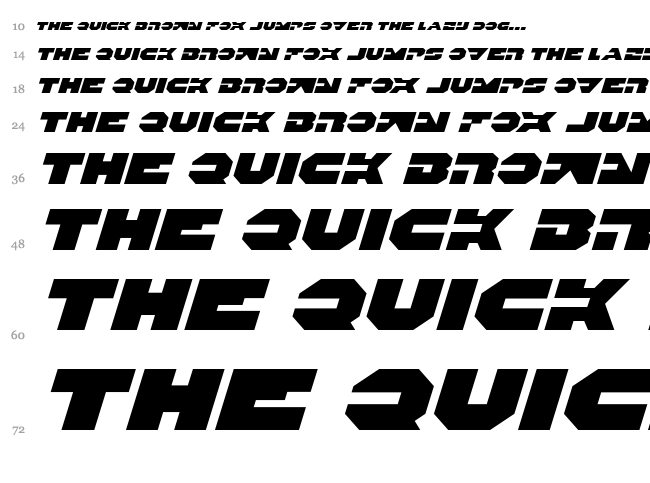 Trigger Man font waterfall