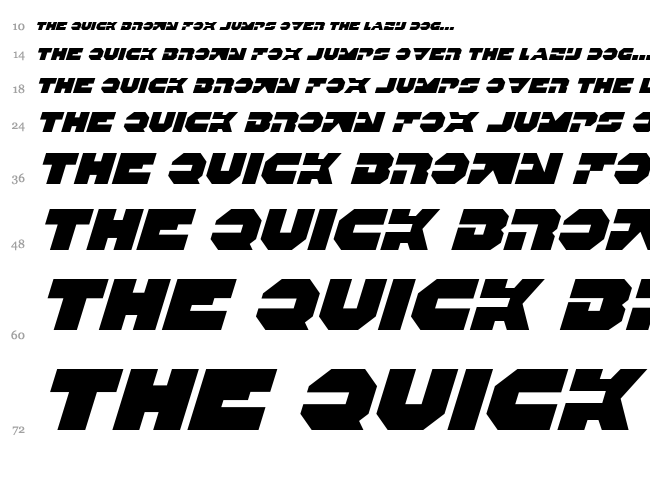 Trigger Man font waterfall