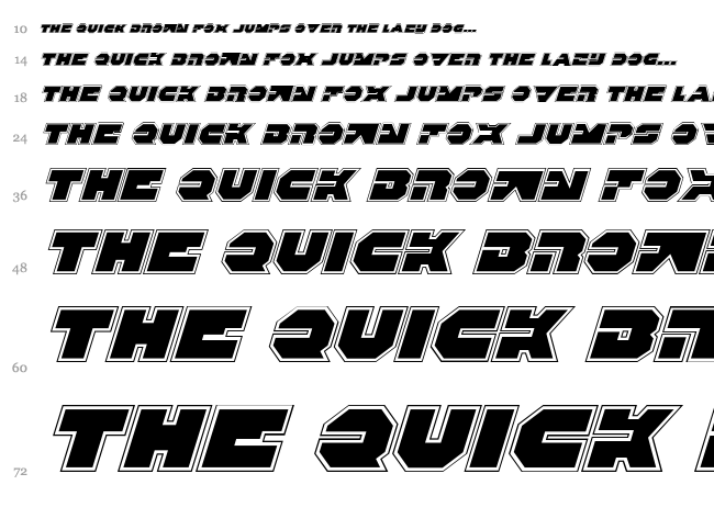 Trigger Man font waterfall