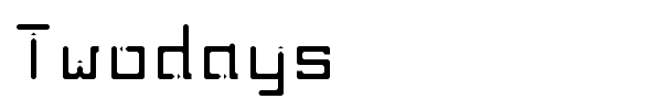 Twodays font
