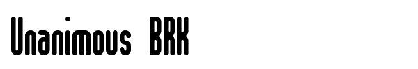Unanimous BRK font