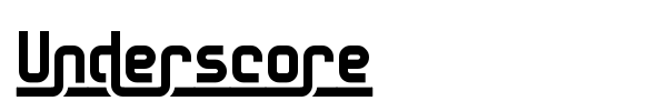 Underscore font
