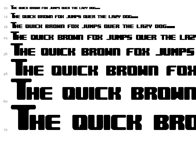 Underwhelmed BRK font waterfall
