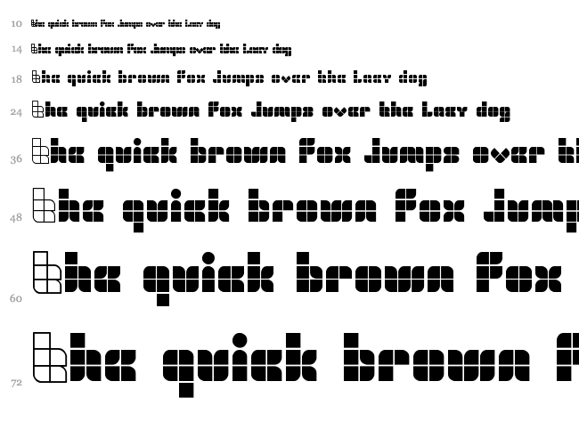 Universalisme font waterfall