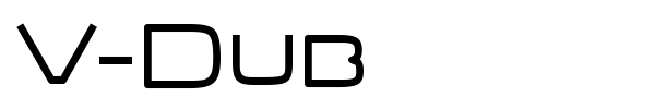 V-Dub font